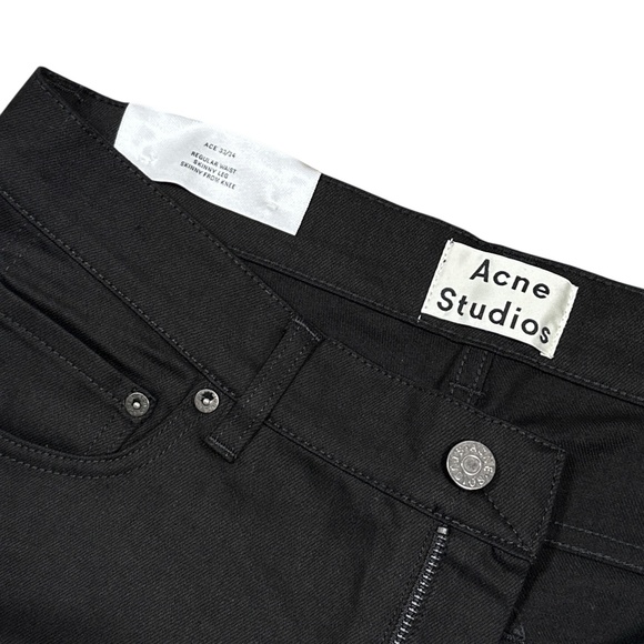 NWT Acne Studios Ace Stay Cash Skinny Black Denim Jeans Mens 33 - Picture 5 of 11
